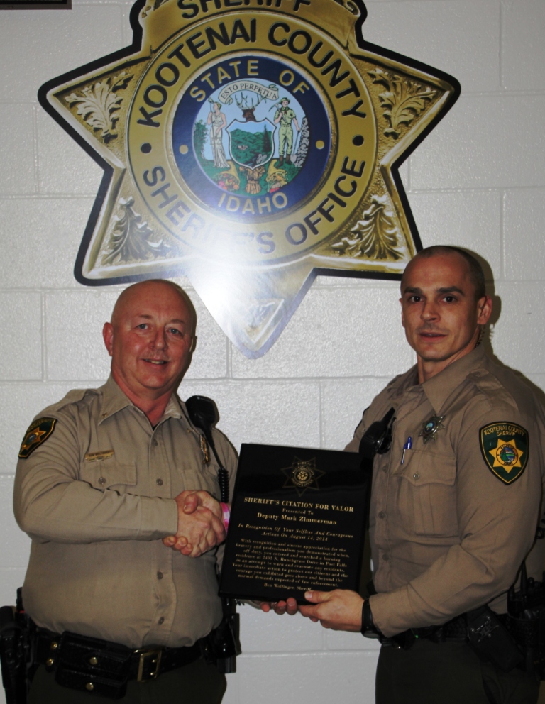 House fire bravery earn Kootenai Co deputy Medal of Valor krem com