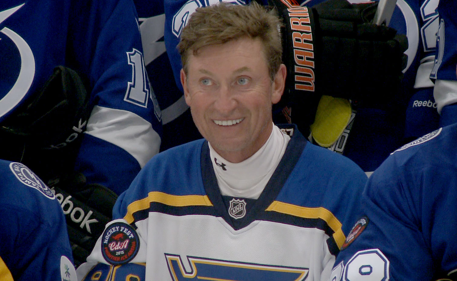 Wayne Gretzky in action during Hockey Fest! Wearing a WHL Spokane