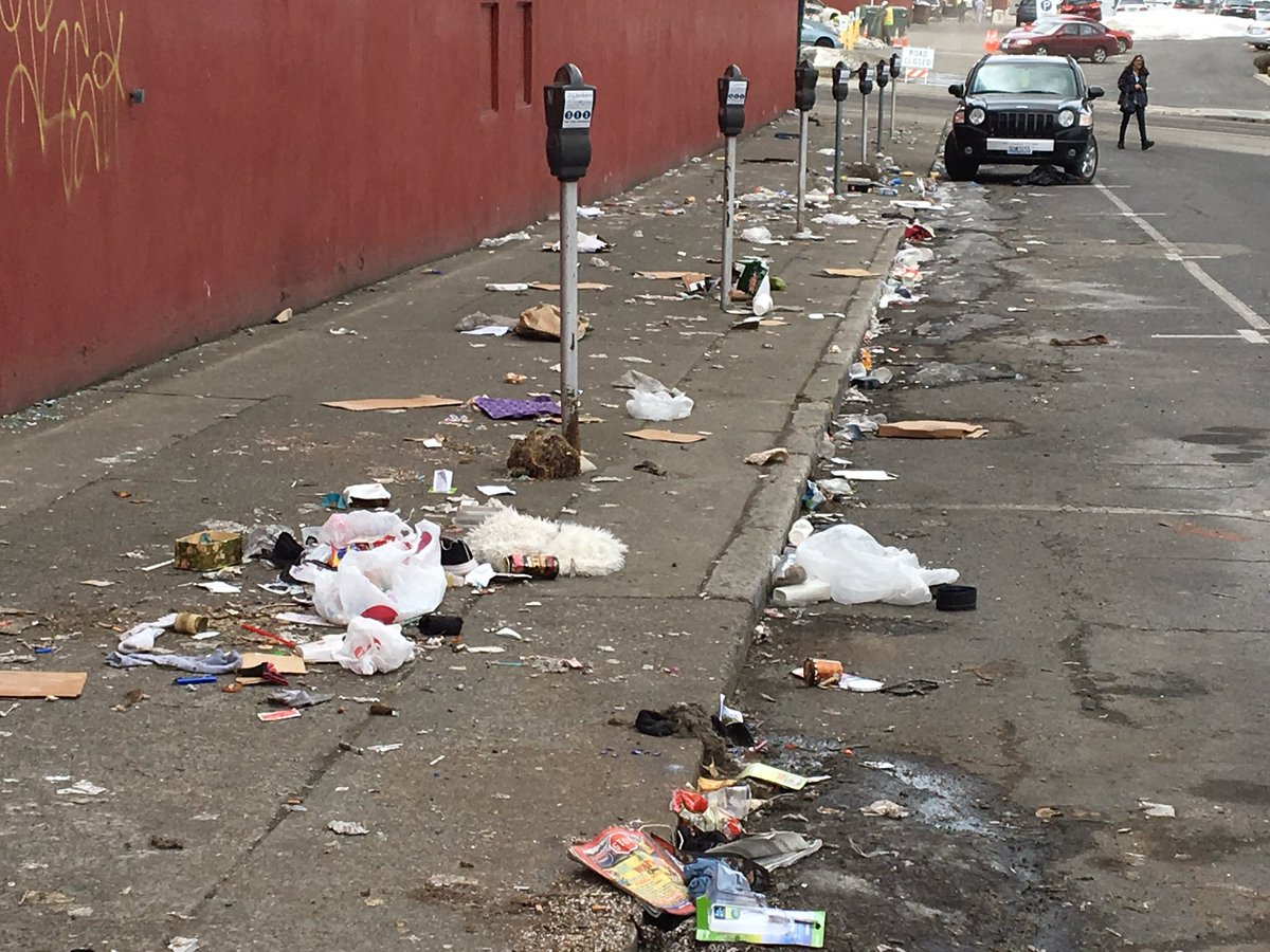 City crews clean up garbage filled Downtown street | KREM.com